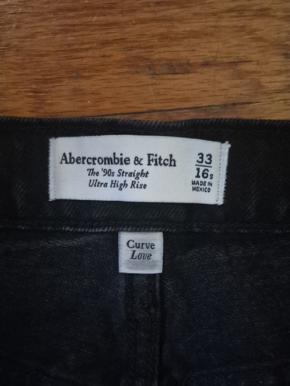 Abercrombie & Fitch The 90's Straight Ultra High Rise Curve Love - Picture 2 of 3